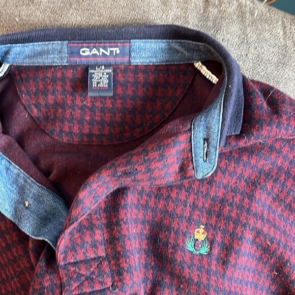 Vintage Gant Cotton Long Sleeve Polo - L - Picture 4 of 4